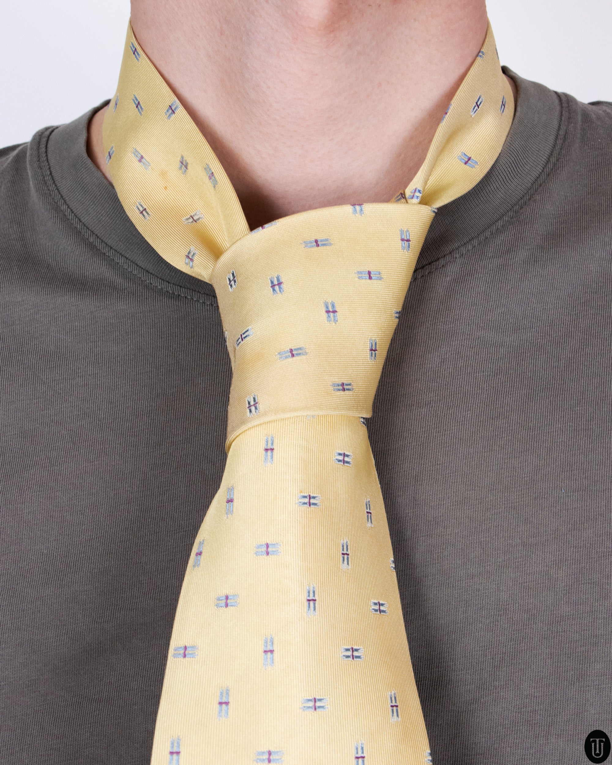 90's Hermés Yellow Silk Tie