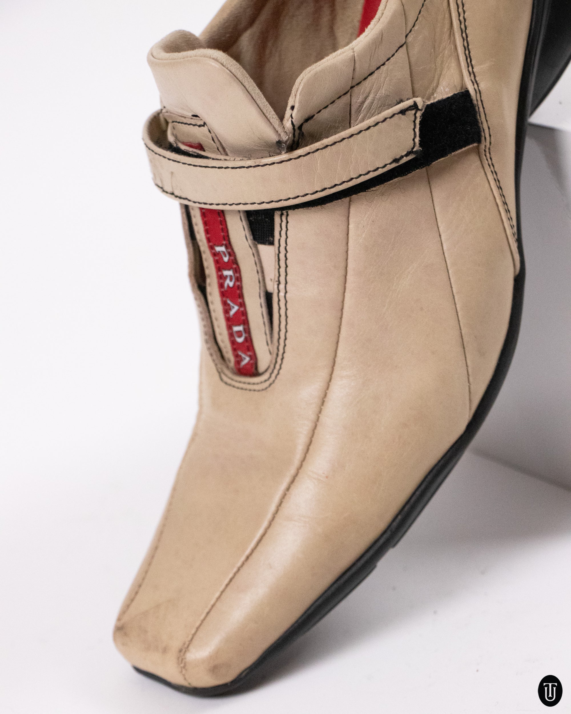 00's Prada Leather Driving Shoes 42