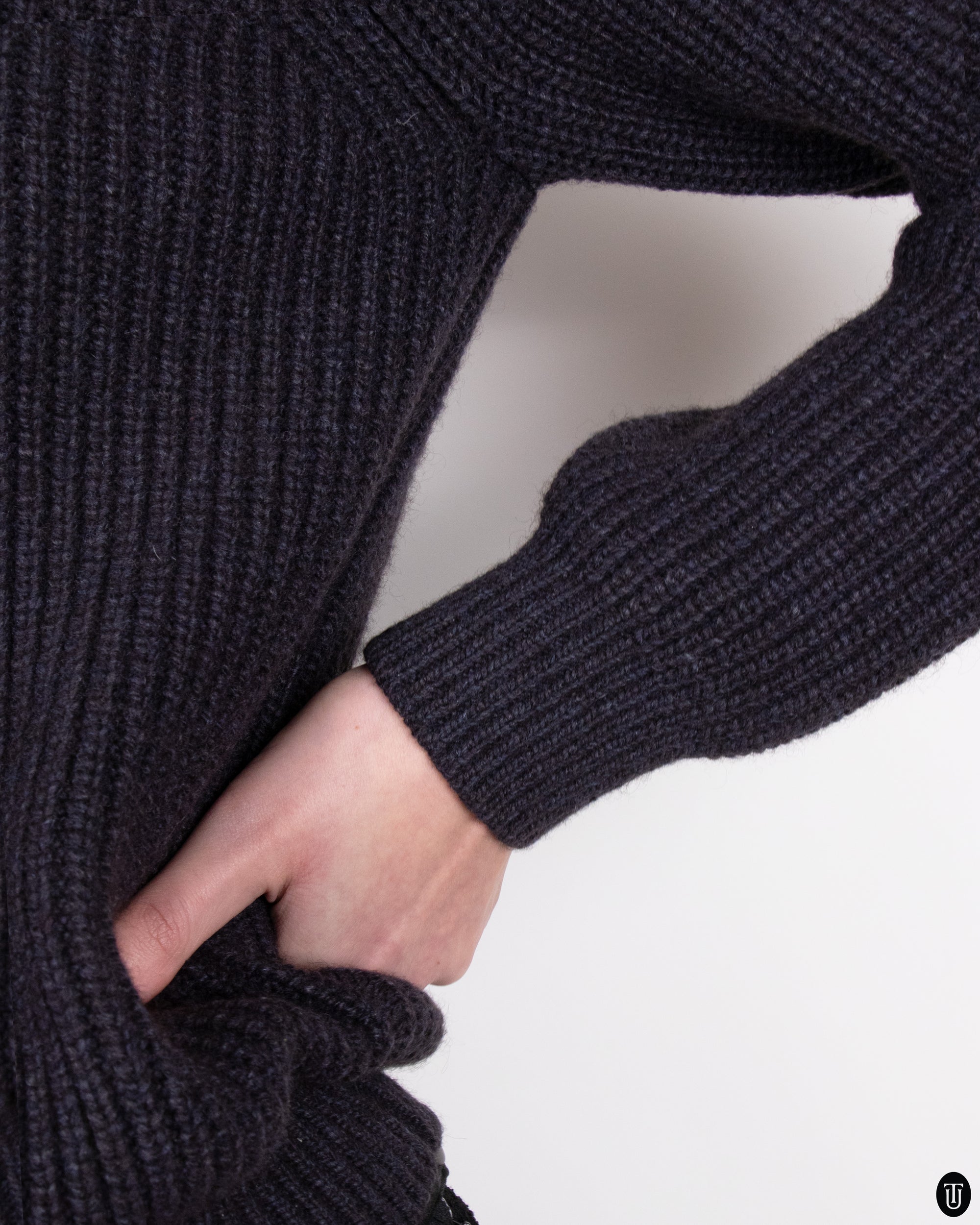 00's Hermés Charcoal Gray Yak Knit S