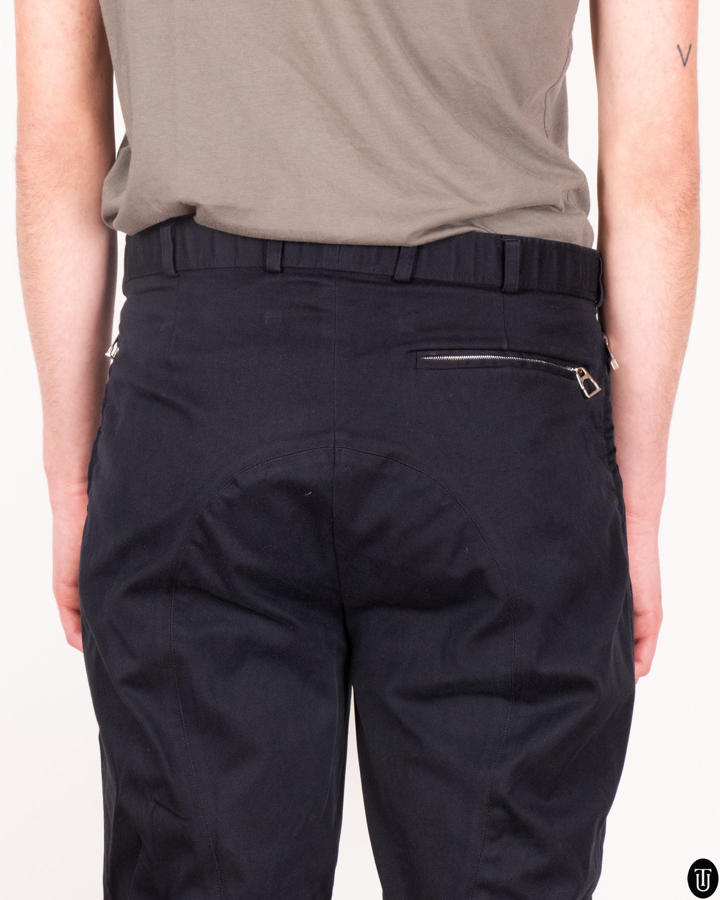 00's Hermès Navy Riding Trousers XL
