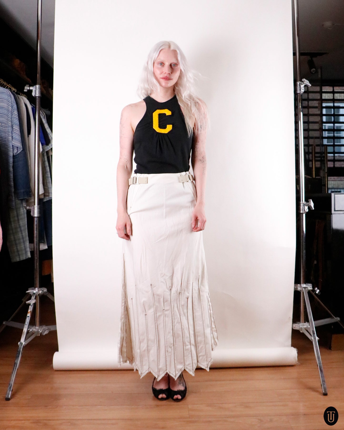 00's Marithé + François Girbaud Cotton Maxi Skirt S