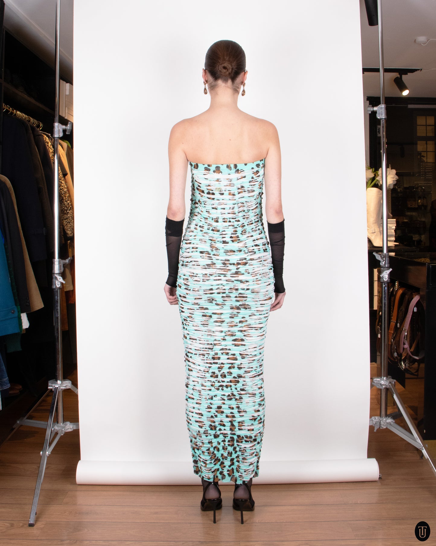 SS11 Blumarine Leopard Print Maxi Pencil Dress M