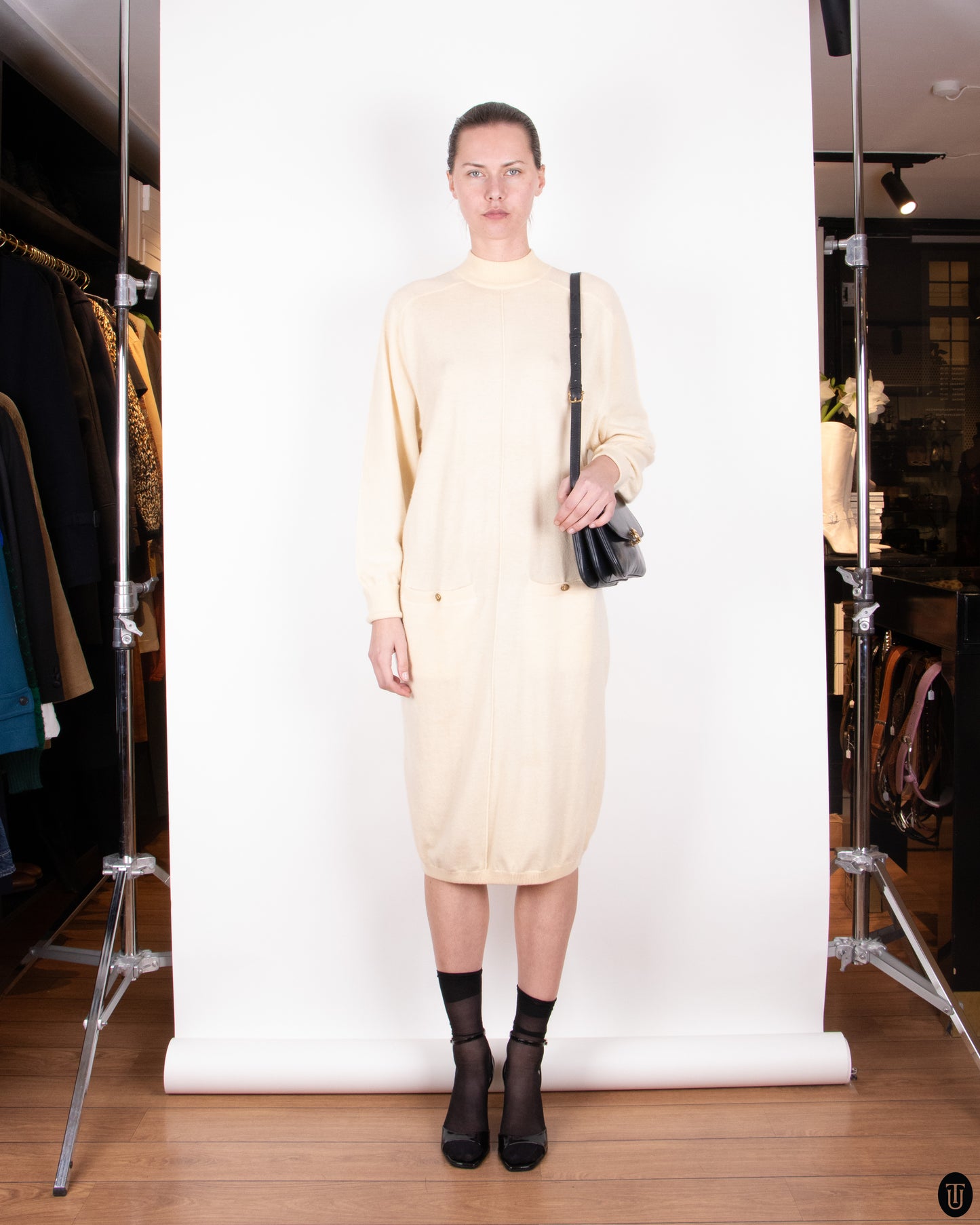 80's Cashmere Knit Dress S