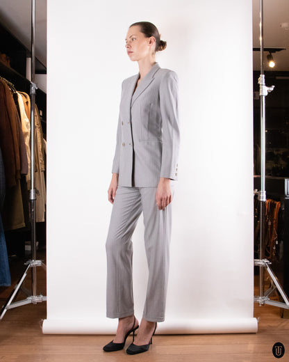 90's Gianfranco Ferre Studio Wool Pinstripe Suit S