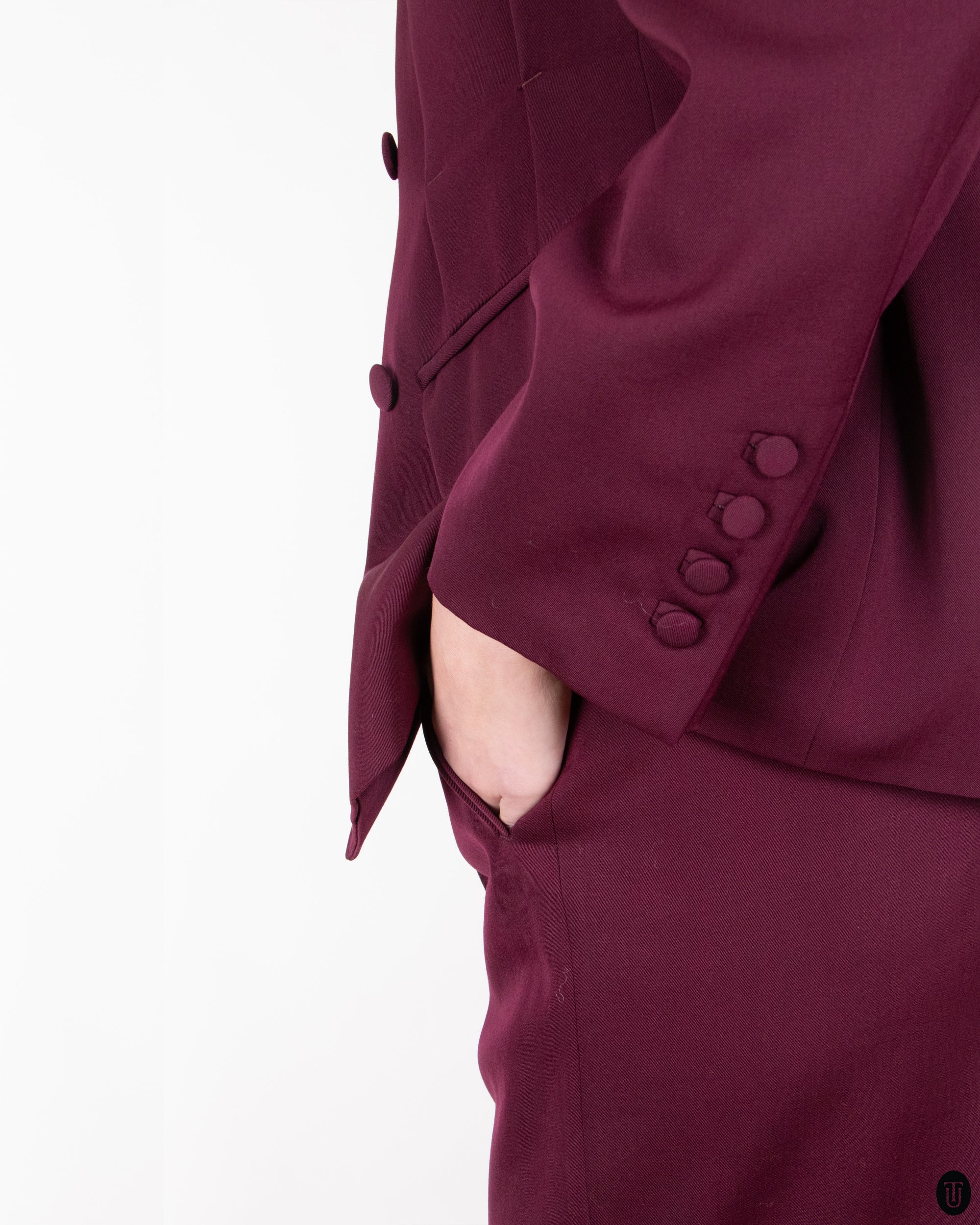 Late 90's Jean Paul Gaultier Maroon Three Piece Suit M