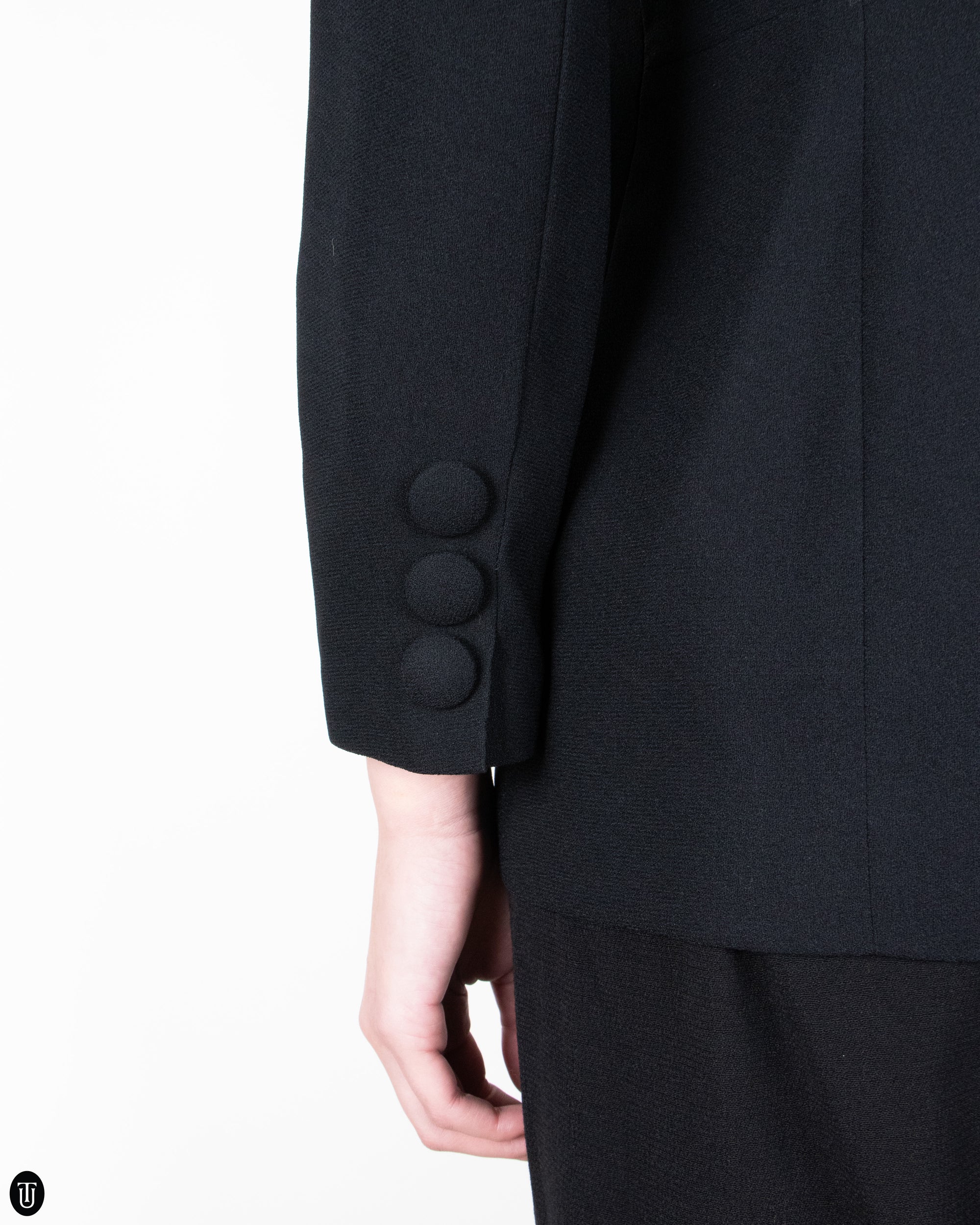 90's Christian Dior Black Wrap Blazer M