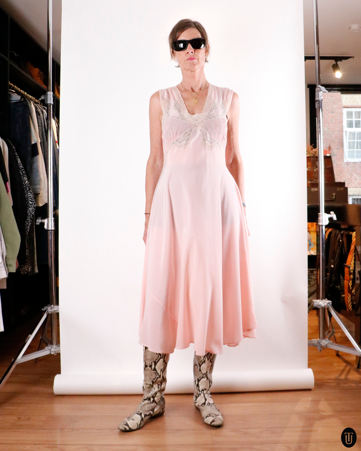 1930's Italian Silk Night Gown S