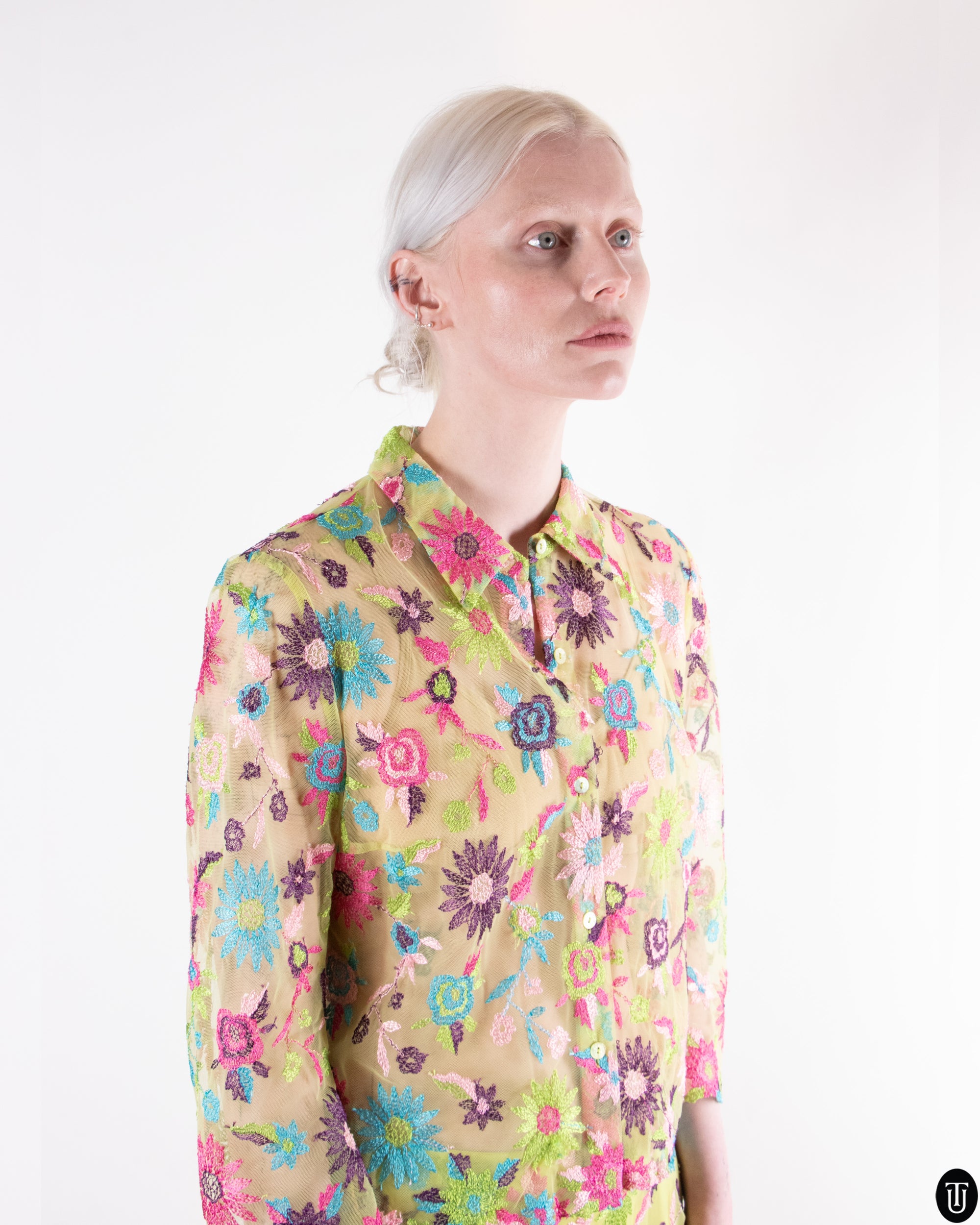 90's Chrisitan Lacroix Flower Skirt Set M