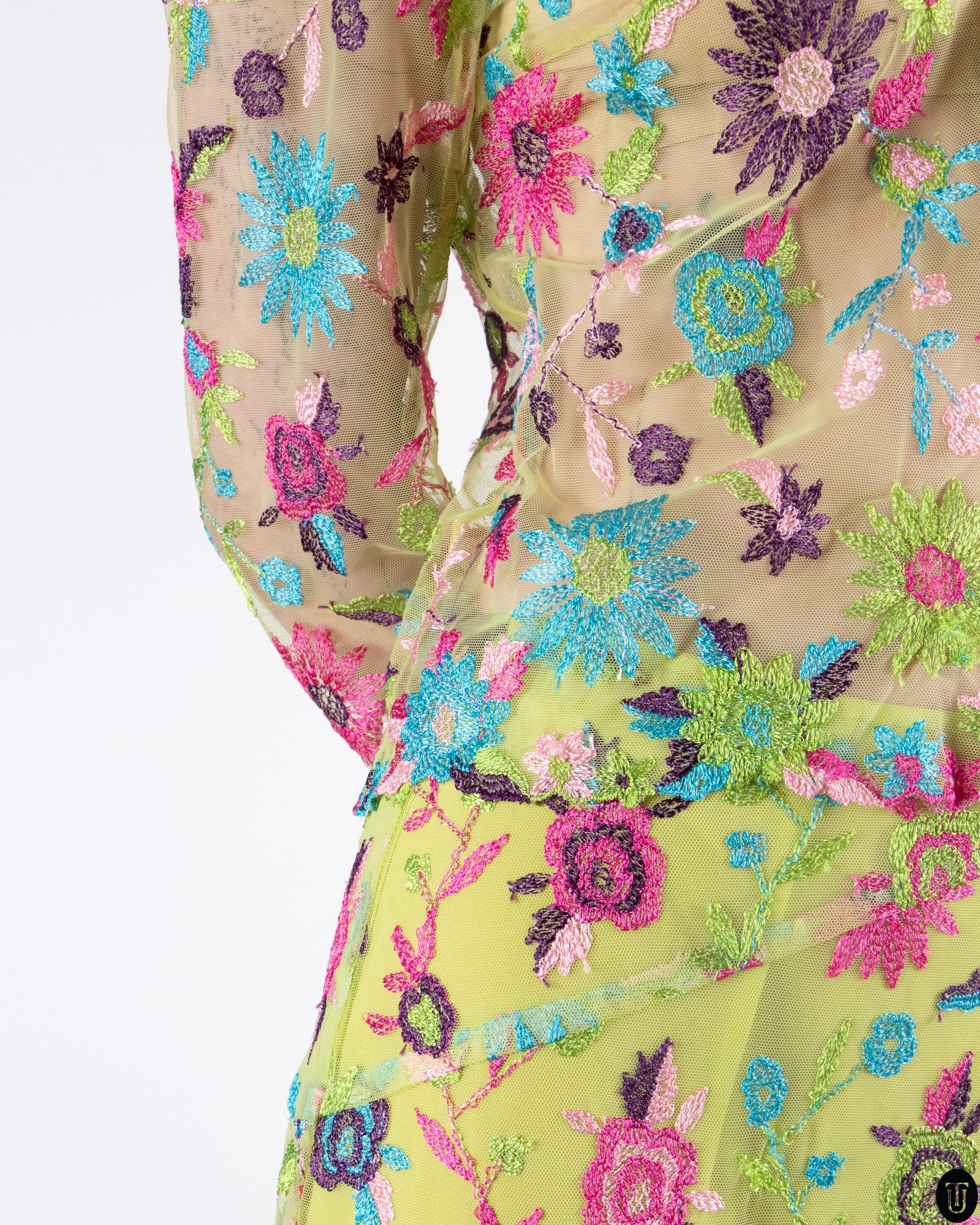 90's Chrisitan Lacroix Flower Skirt Set M