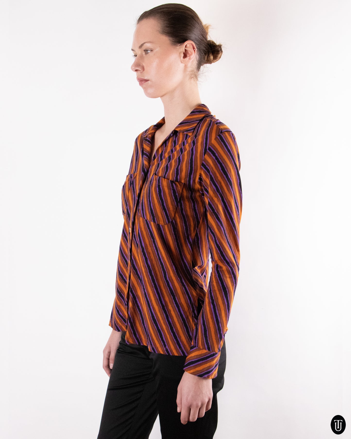 90's Romeo Gigli Striped Shirt M