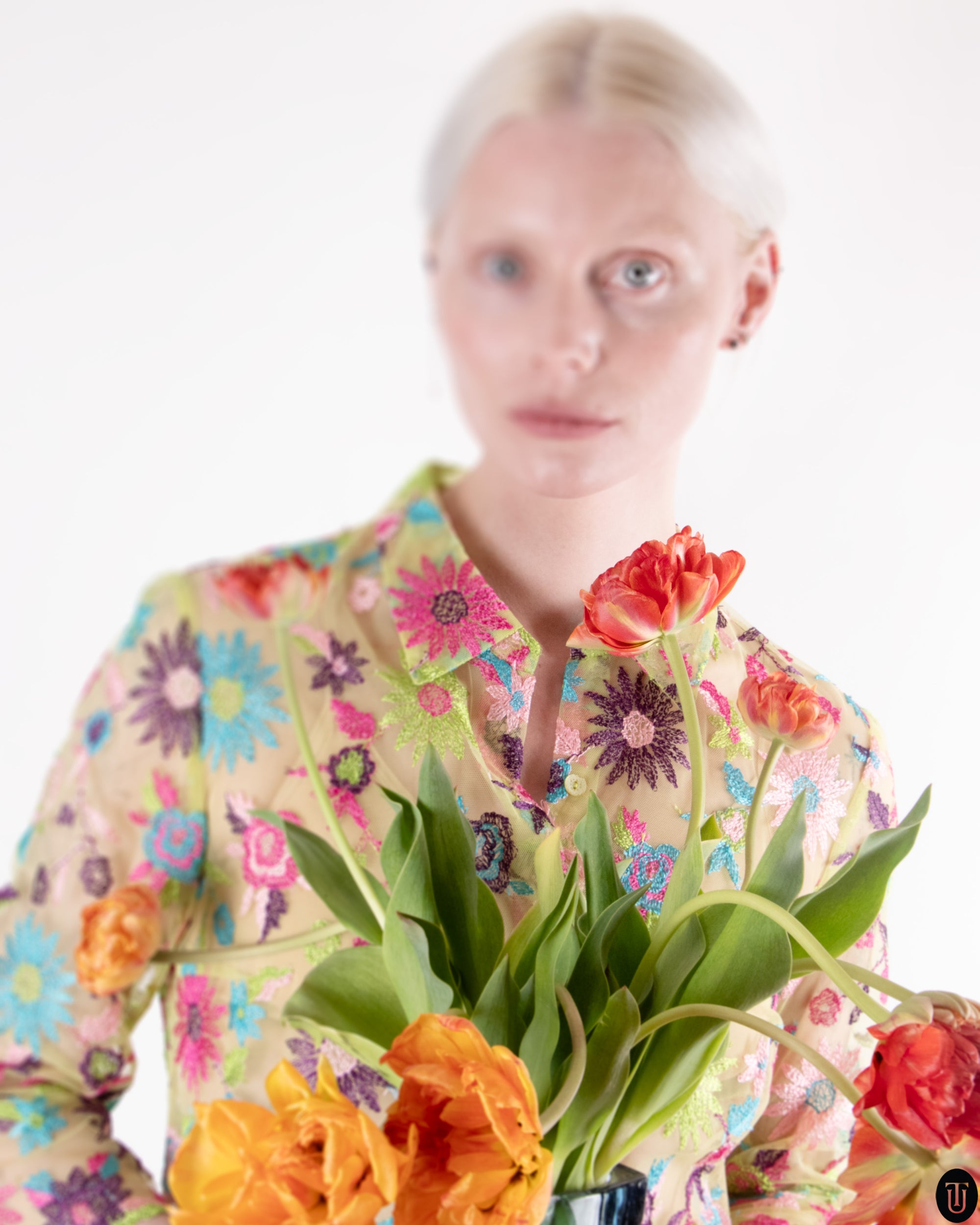 90's Chrisitan Lacroix Flower Skirt Set M