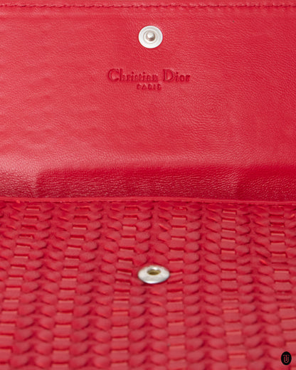 2000s Red Lady Dior Tote Bag