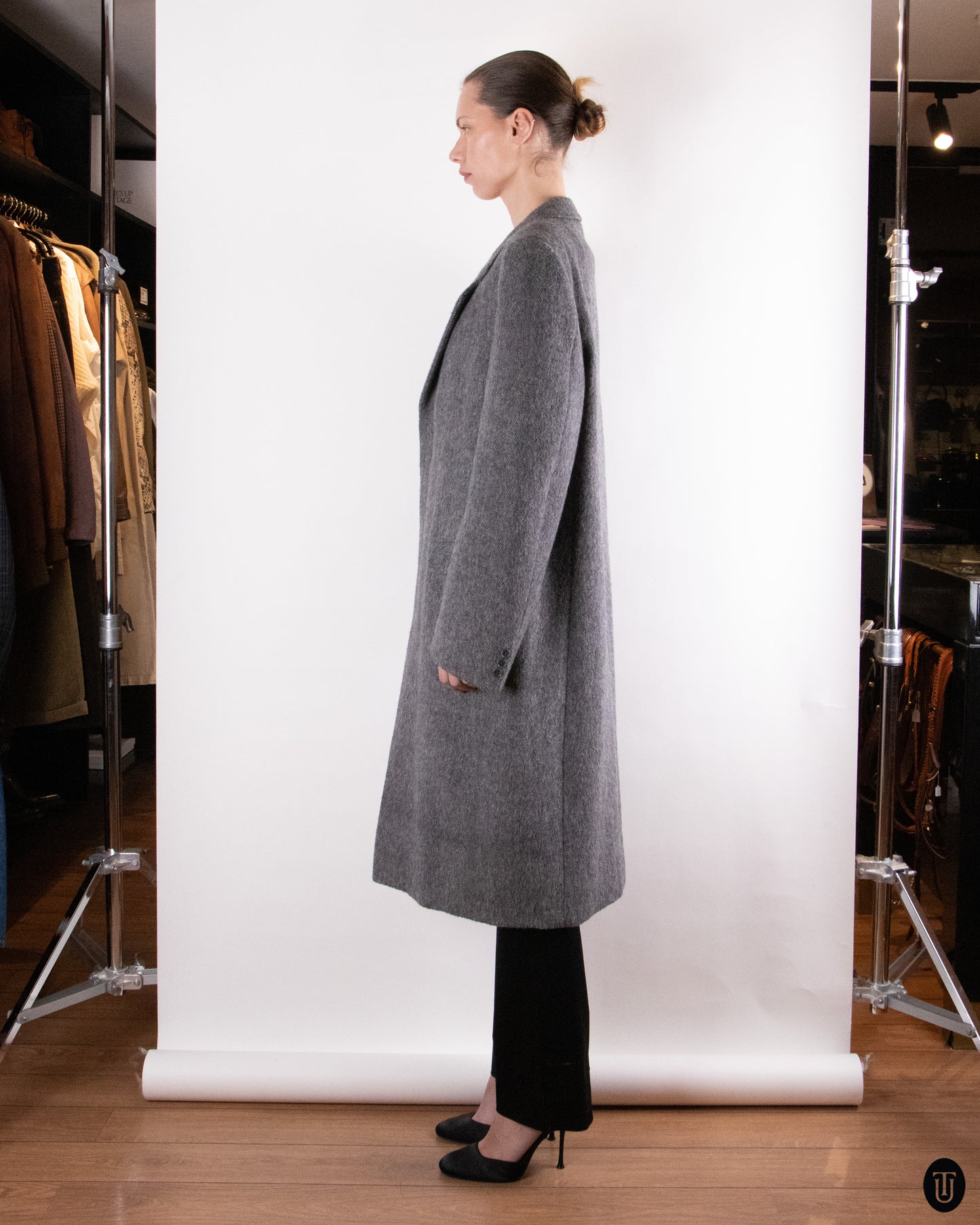 00's Italian Gray Wool Coat