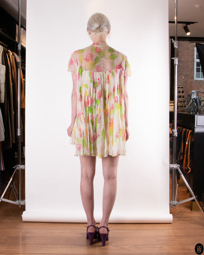 00's Nikoline Liv Andersen Floral Mini Dress S