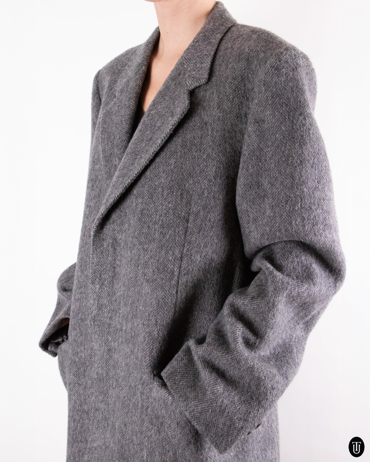 00's Italian Gray Wool Coat
