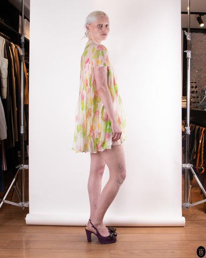 00's Nikoline Liv Andersen Floral Mini Dress S