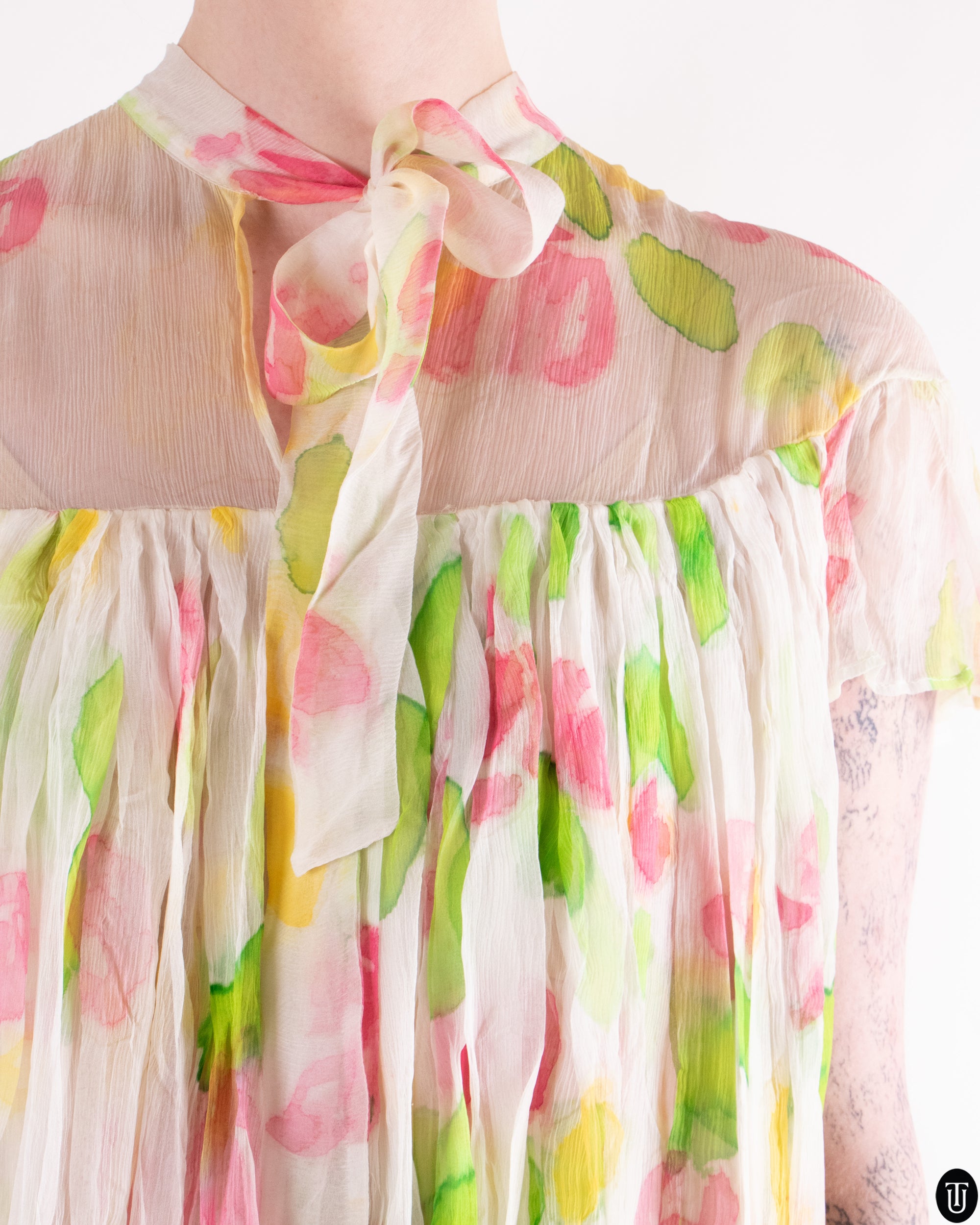 00's Nikoline Liv Andersen Floral Mini Dress S