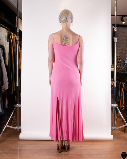 90's Versace Classic Hot Pink Slip Dress M
