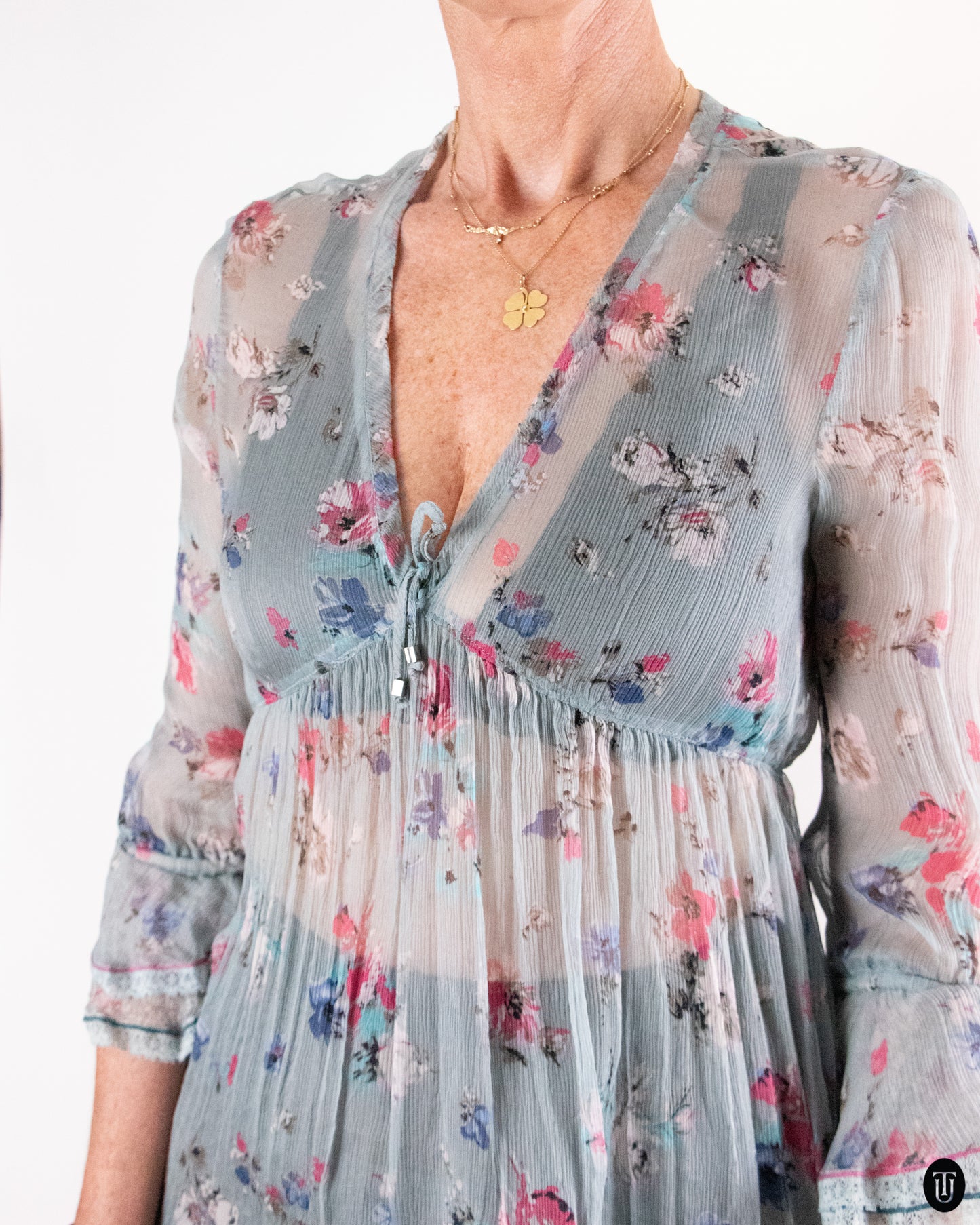 00's Mariella Rosatti Bohemian Mini Dress M