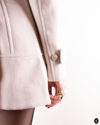 90's Armani Angora Wool Cashmere Coat M