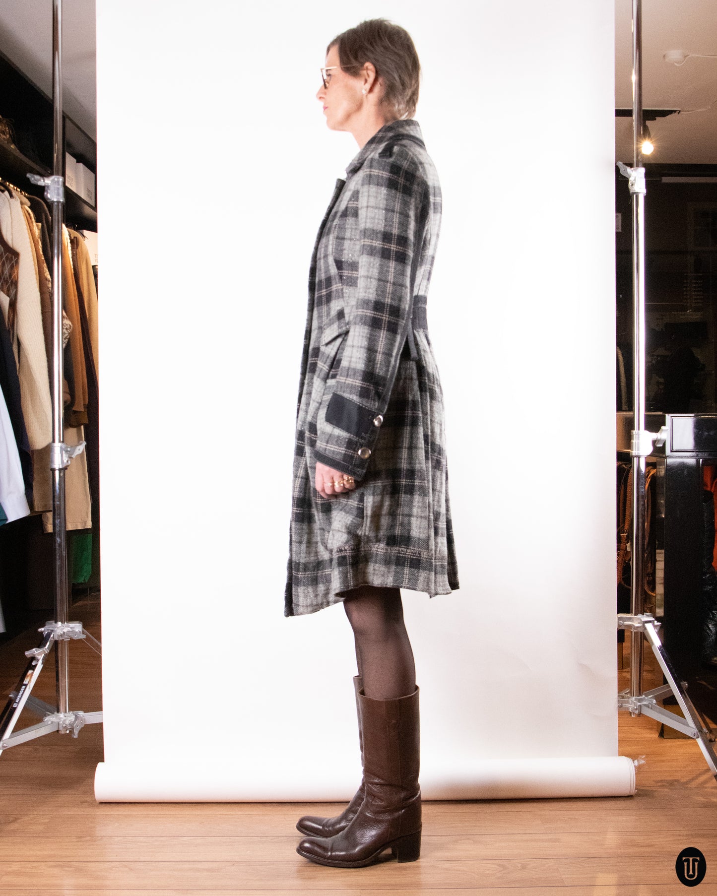 2000's Marithé + François Girbaud Plaid Wool Jacket L