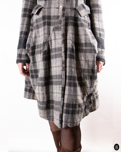 2000's Marithé + François Girbaud Plaid Wool Jacket L