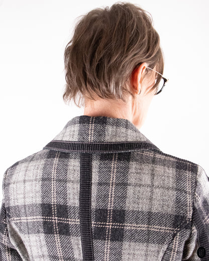 2000's Marithé + François Girbaud Plaid Wool Jacket L
