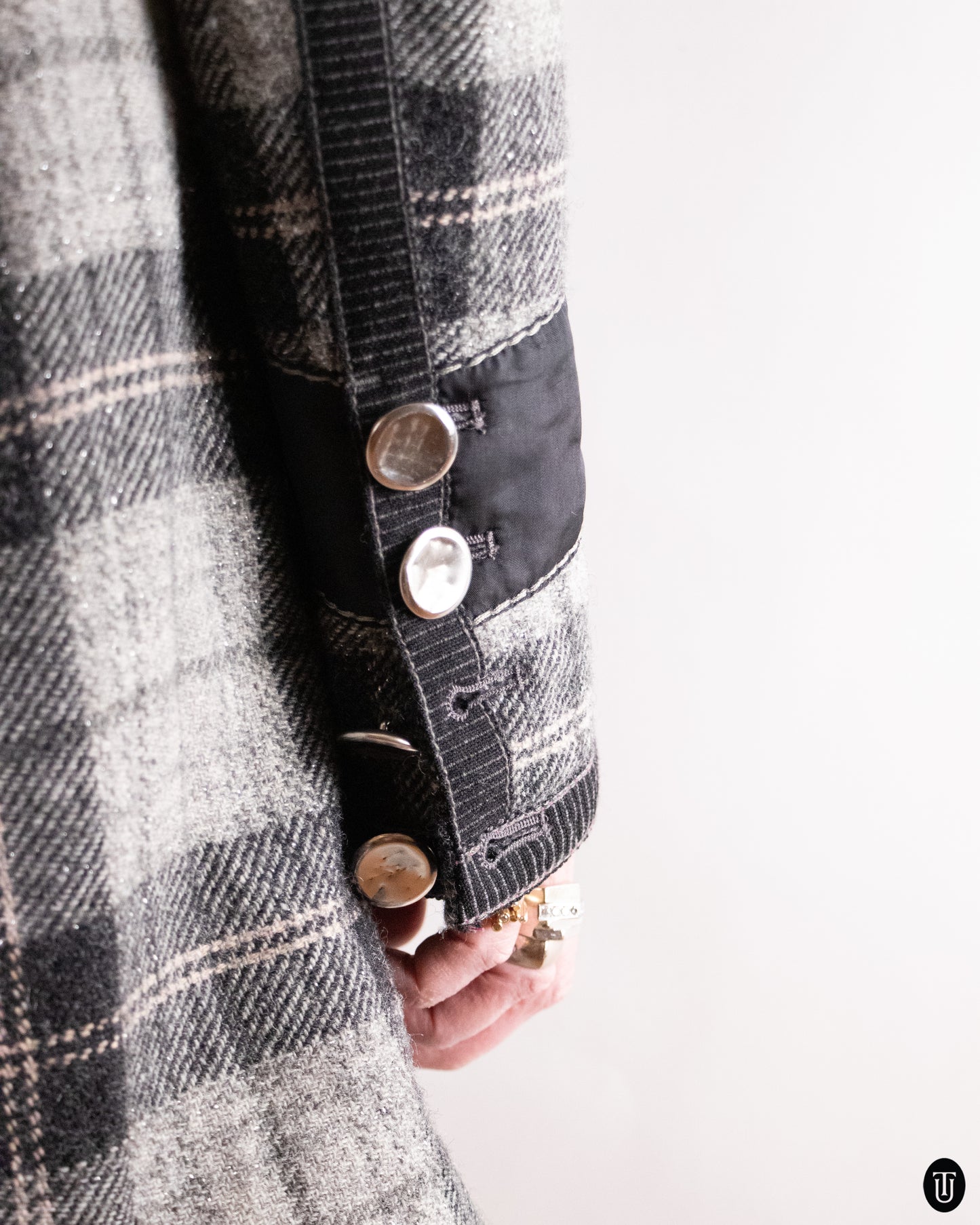 2000's Marithé + François Girbaud Plaid Wool Jacket L