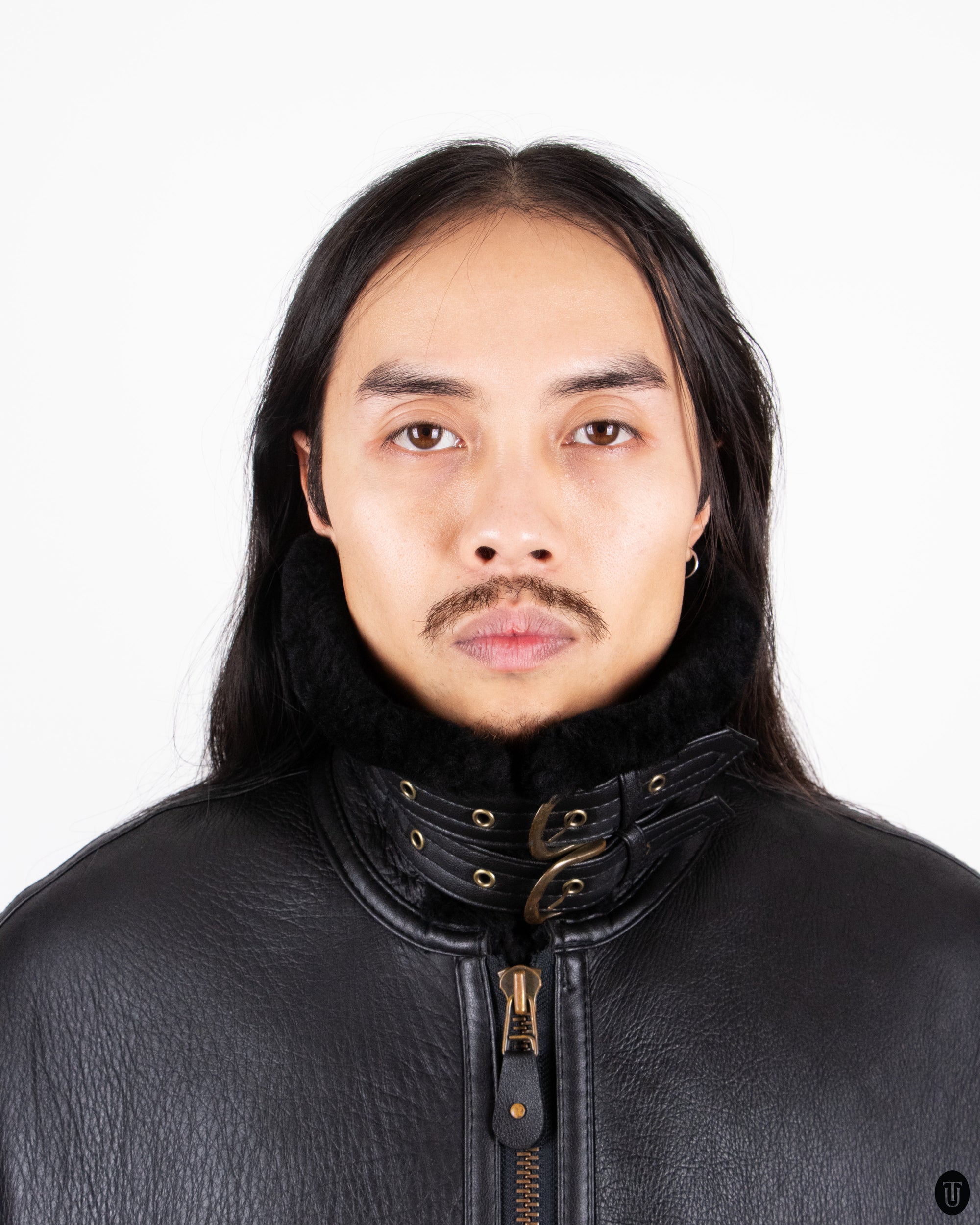 80s Shearling Air Force Leather Jacket L