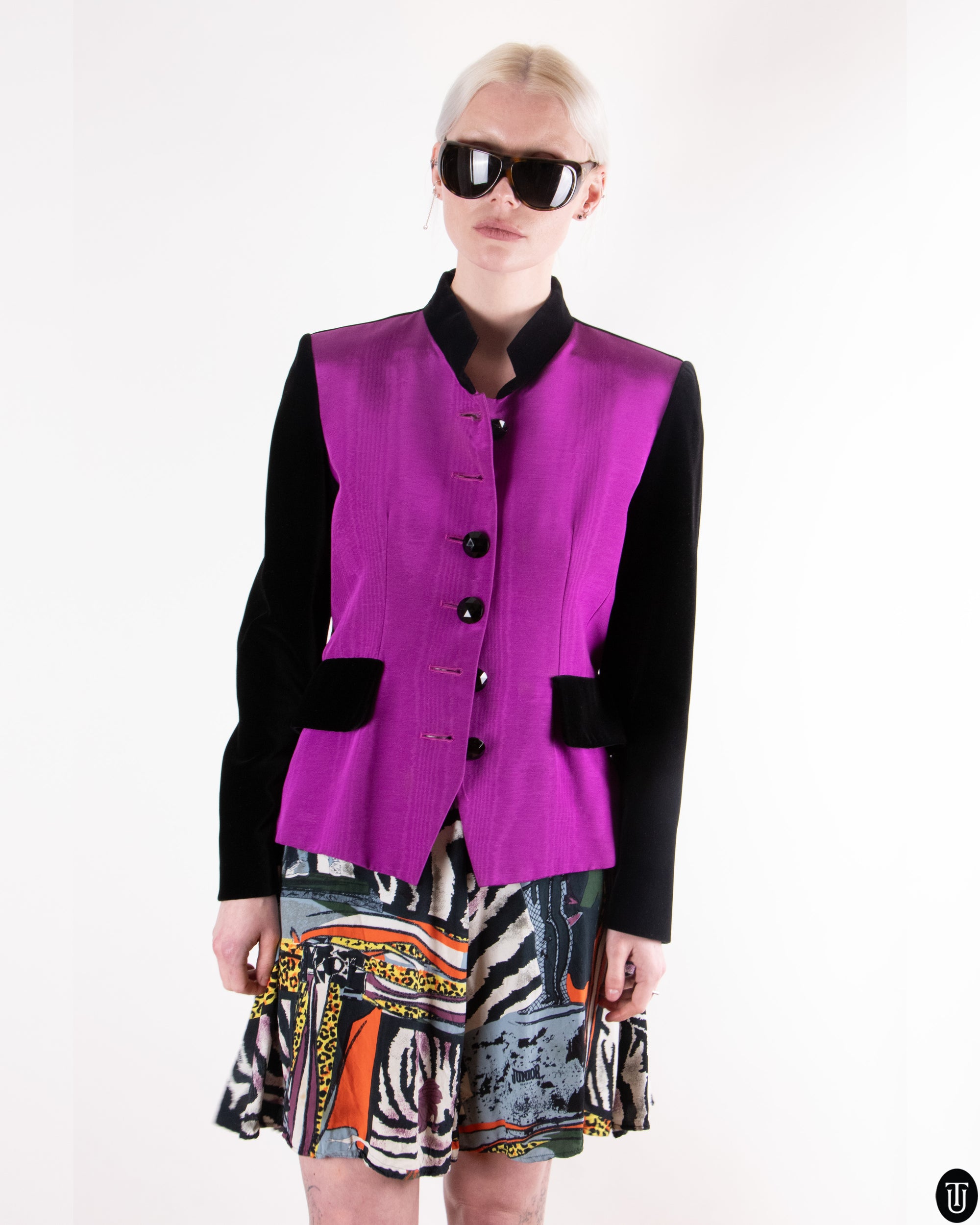 80's Yves Saint Laurent Velvet Jacket M