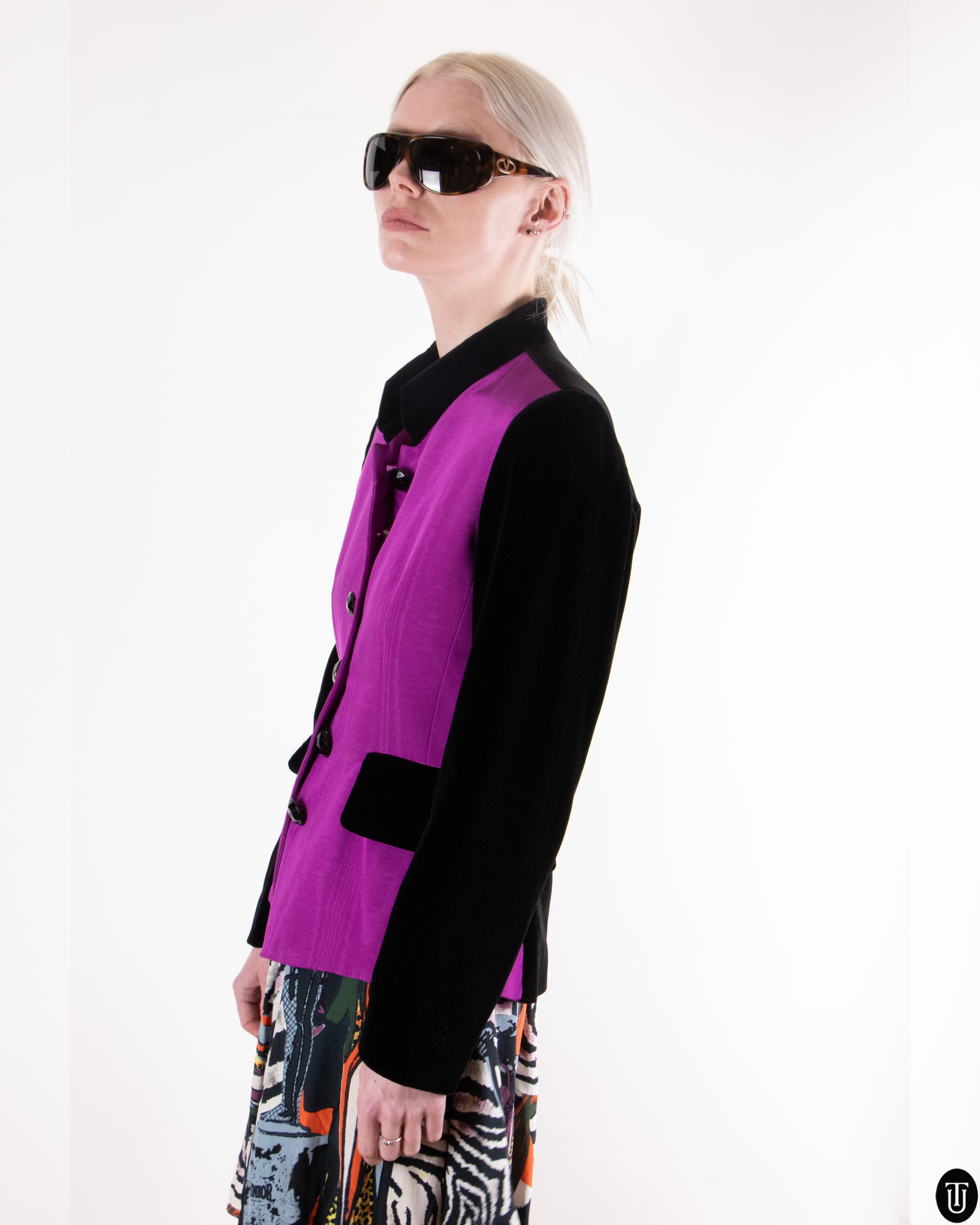 80's Yves Saint Laurent Velvet Jacket M