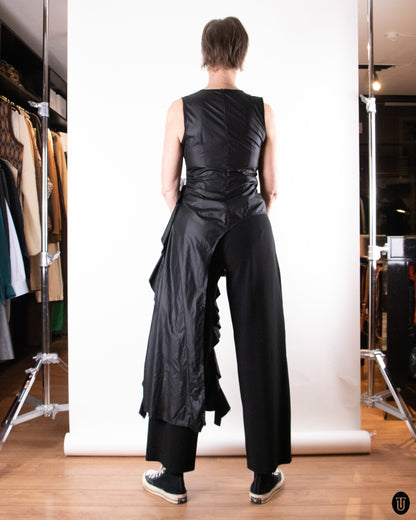 00's Ivan Grundahl Asymmetrical Ruffle Cascade Top S