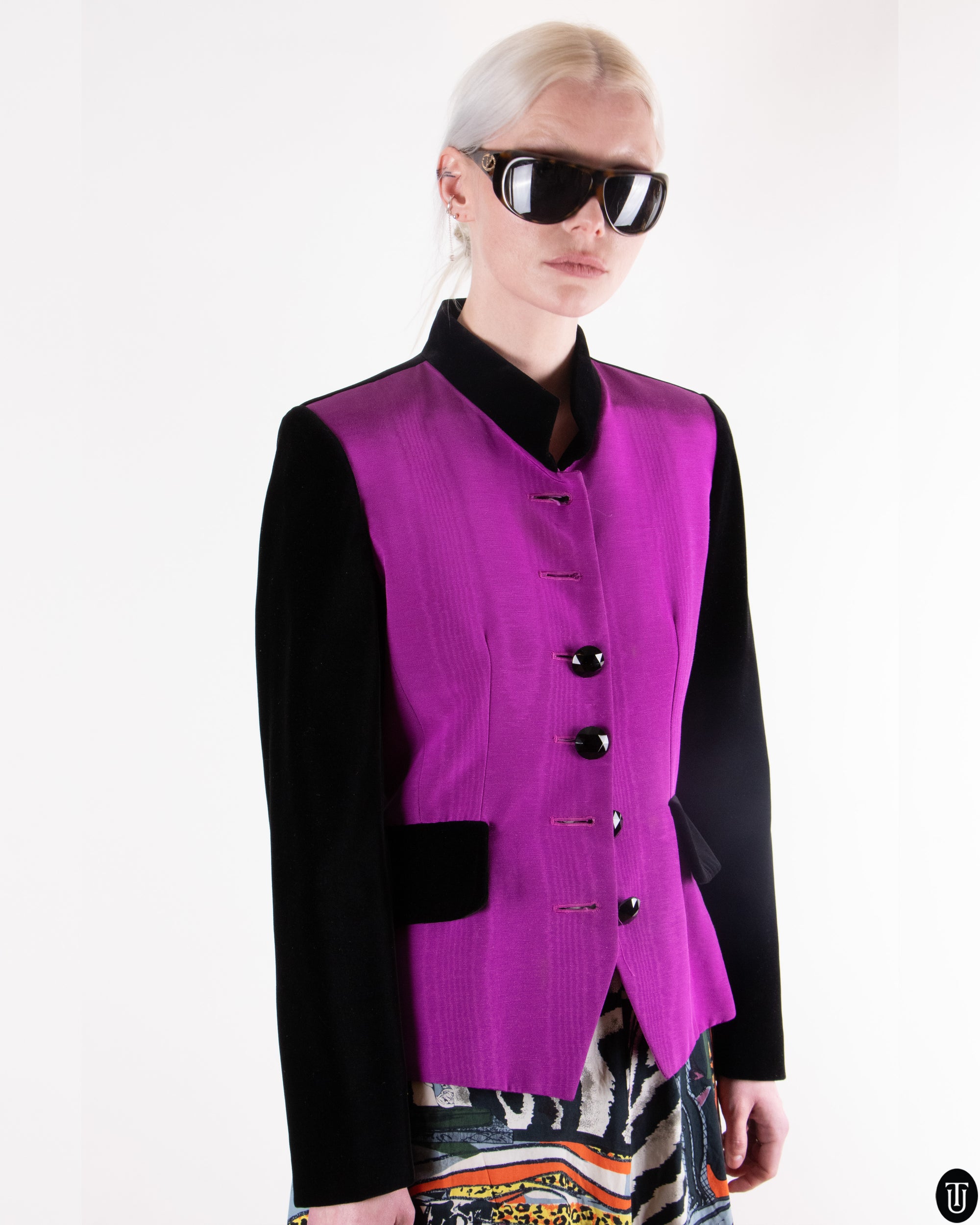 80's Yves Saint Laurent Velvet Jacket M