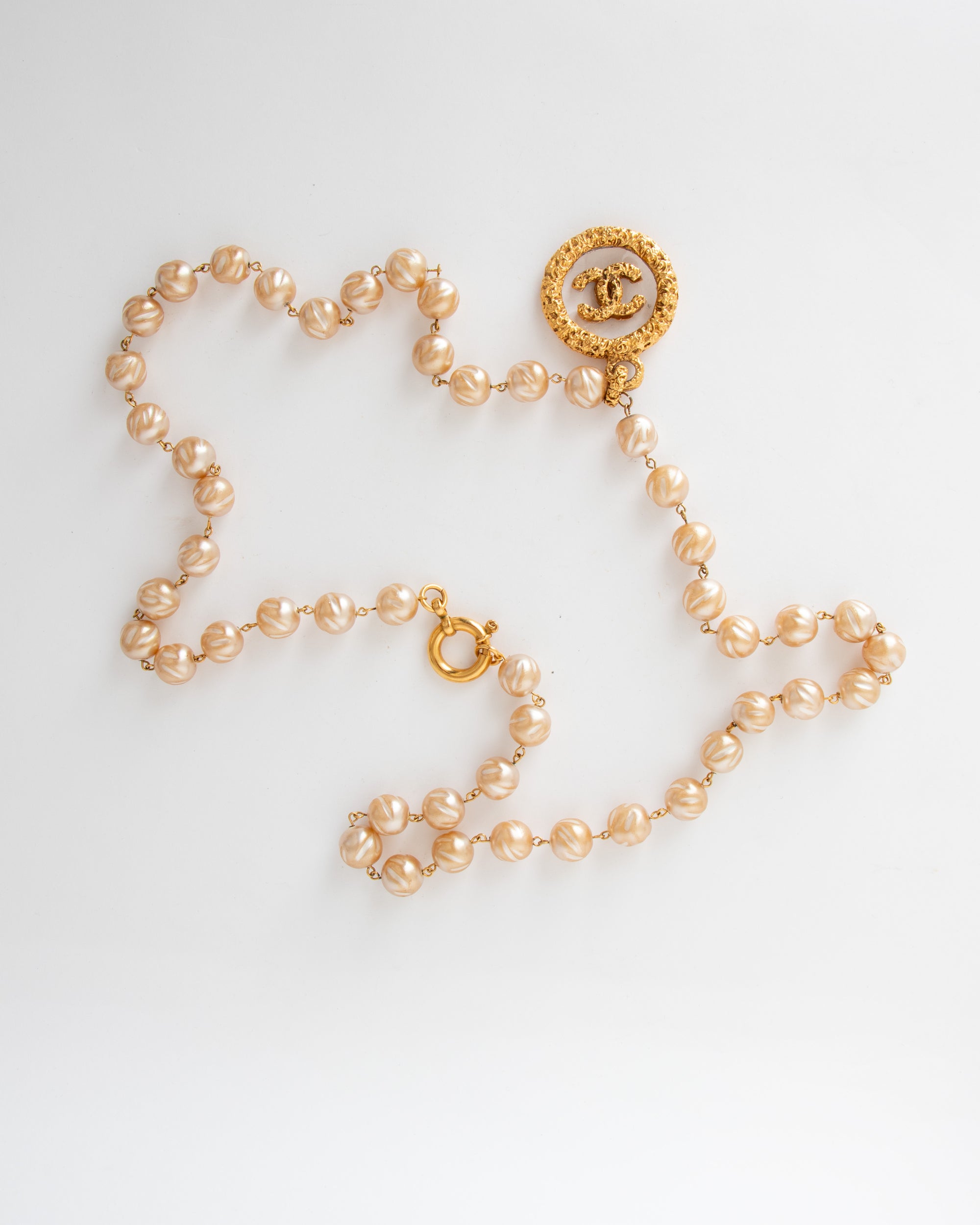 1990s Chanel Sautoir Logo Necklace