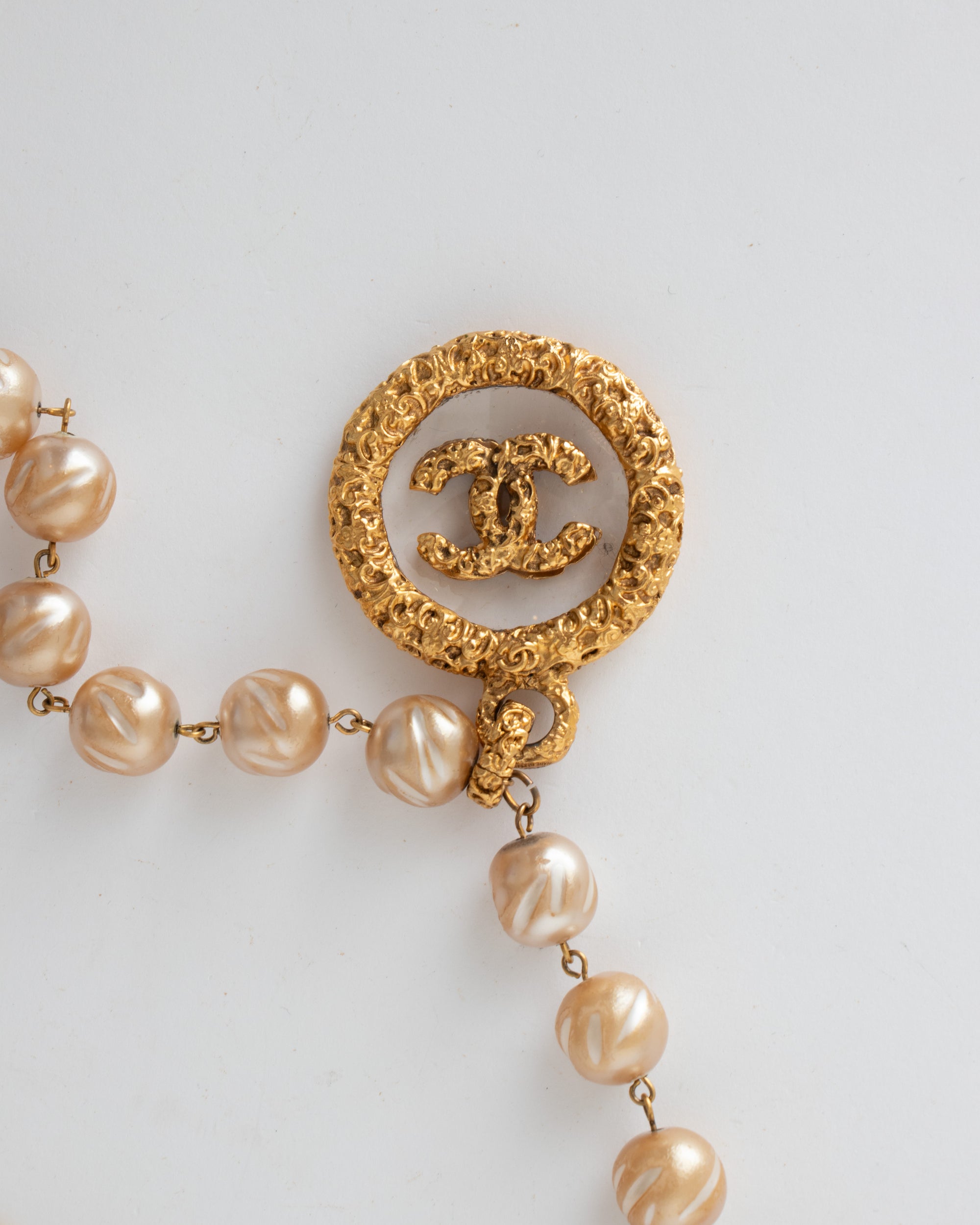 1990s Chanel Sautoir Logo Necklace