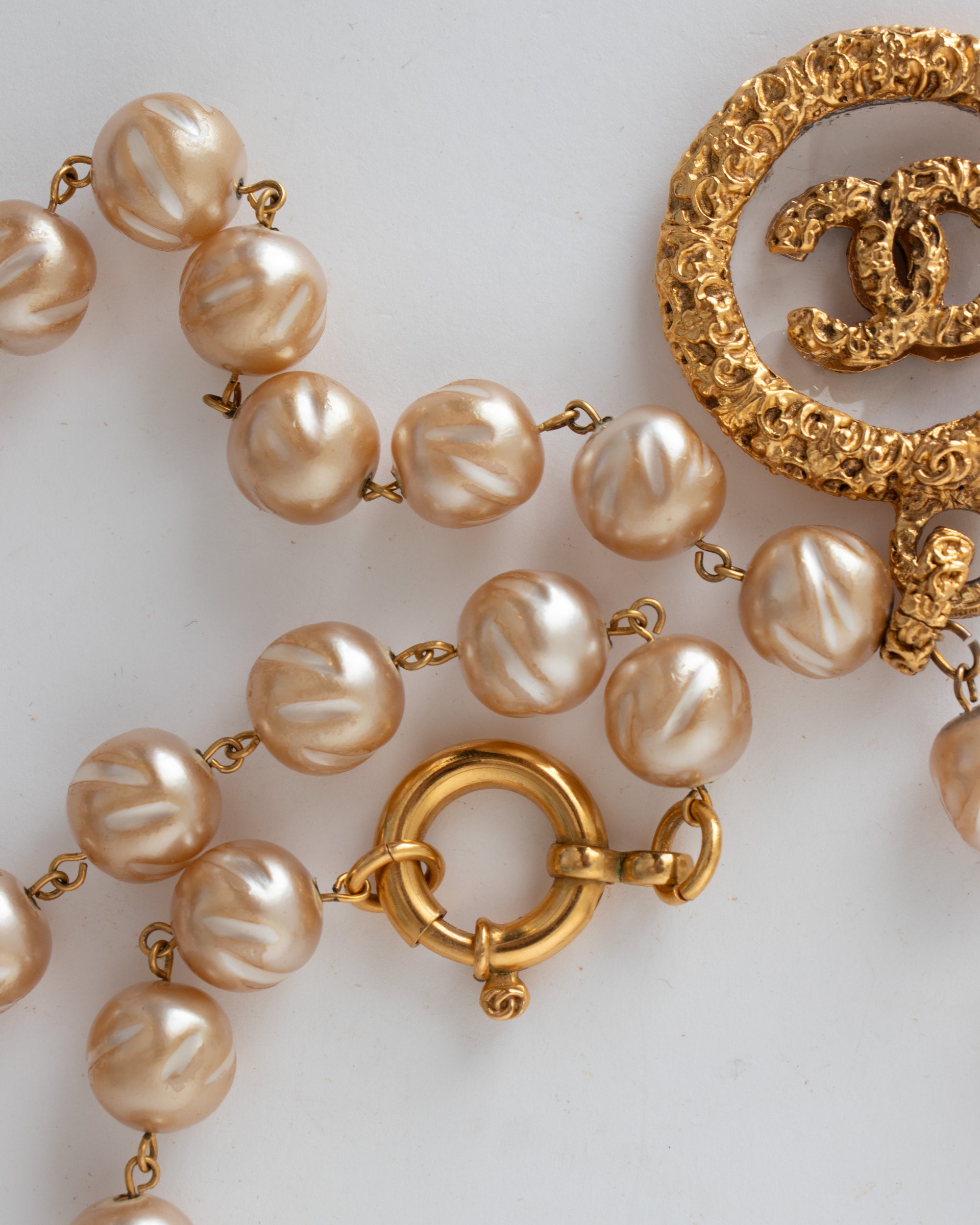 1990s Chanel Sautoir Logo Necklace