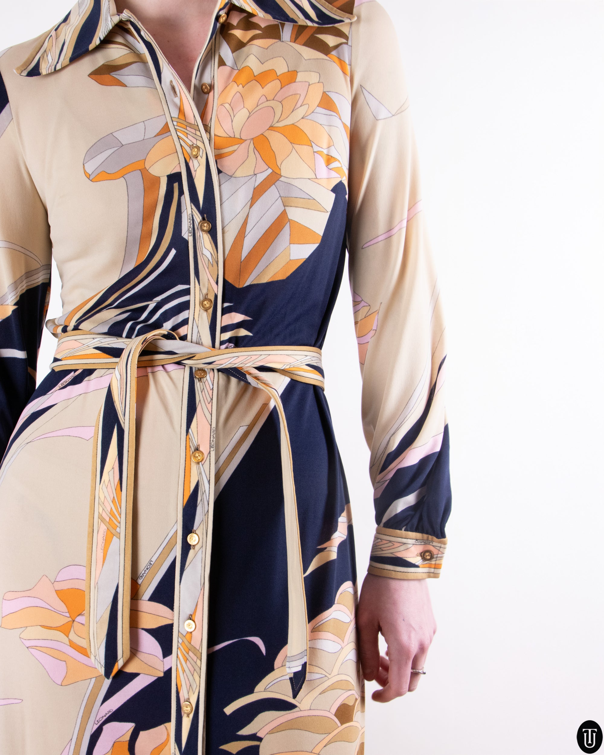 70s Leonard Jersey Maxi Dress M