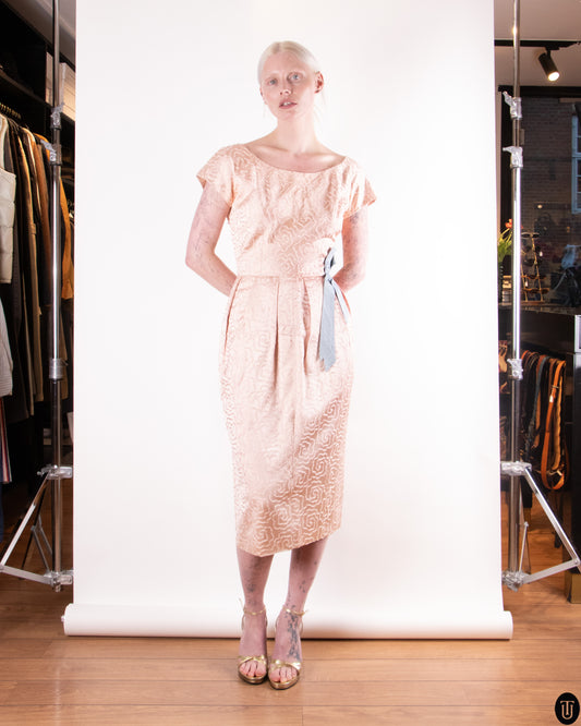 50's Emma Domb Silk Dress M