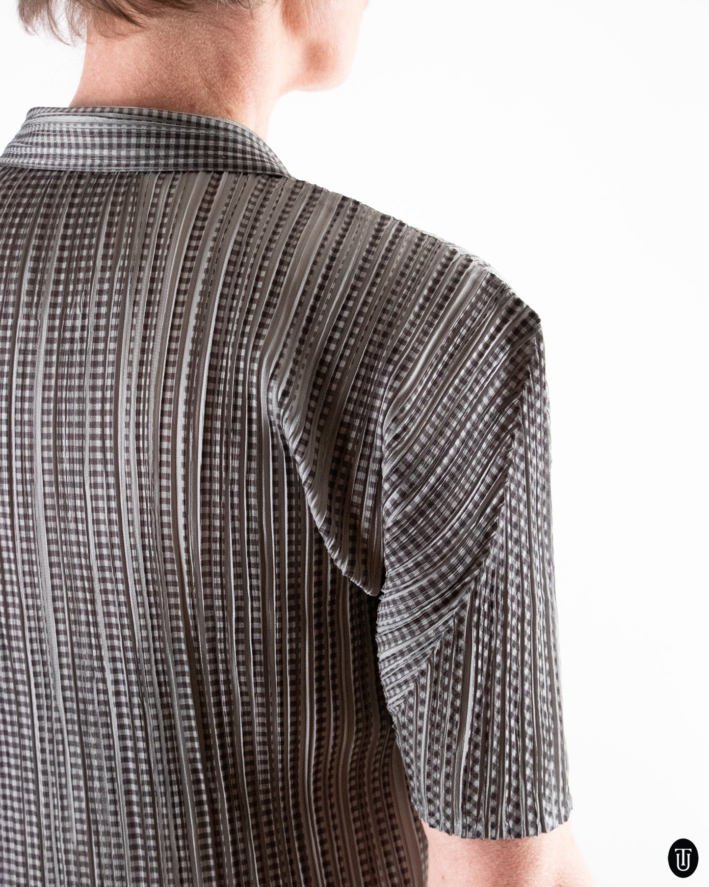 90's Issey Miyake Pleats Please Button-front Dress M