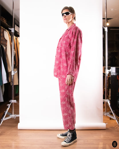 90's Yves Saint Laurent Cotton Pajamas M