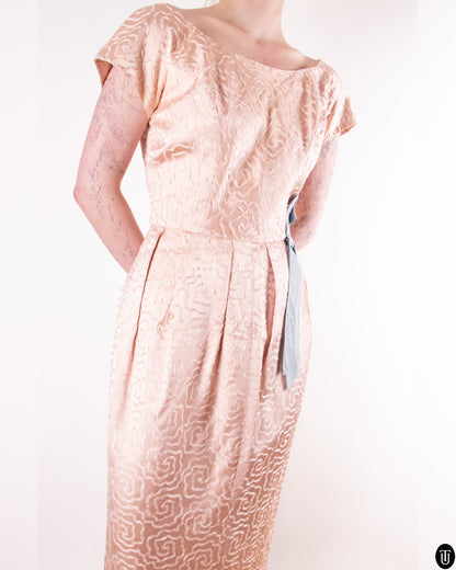 50's Emma Domb Silk Dress M