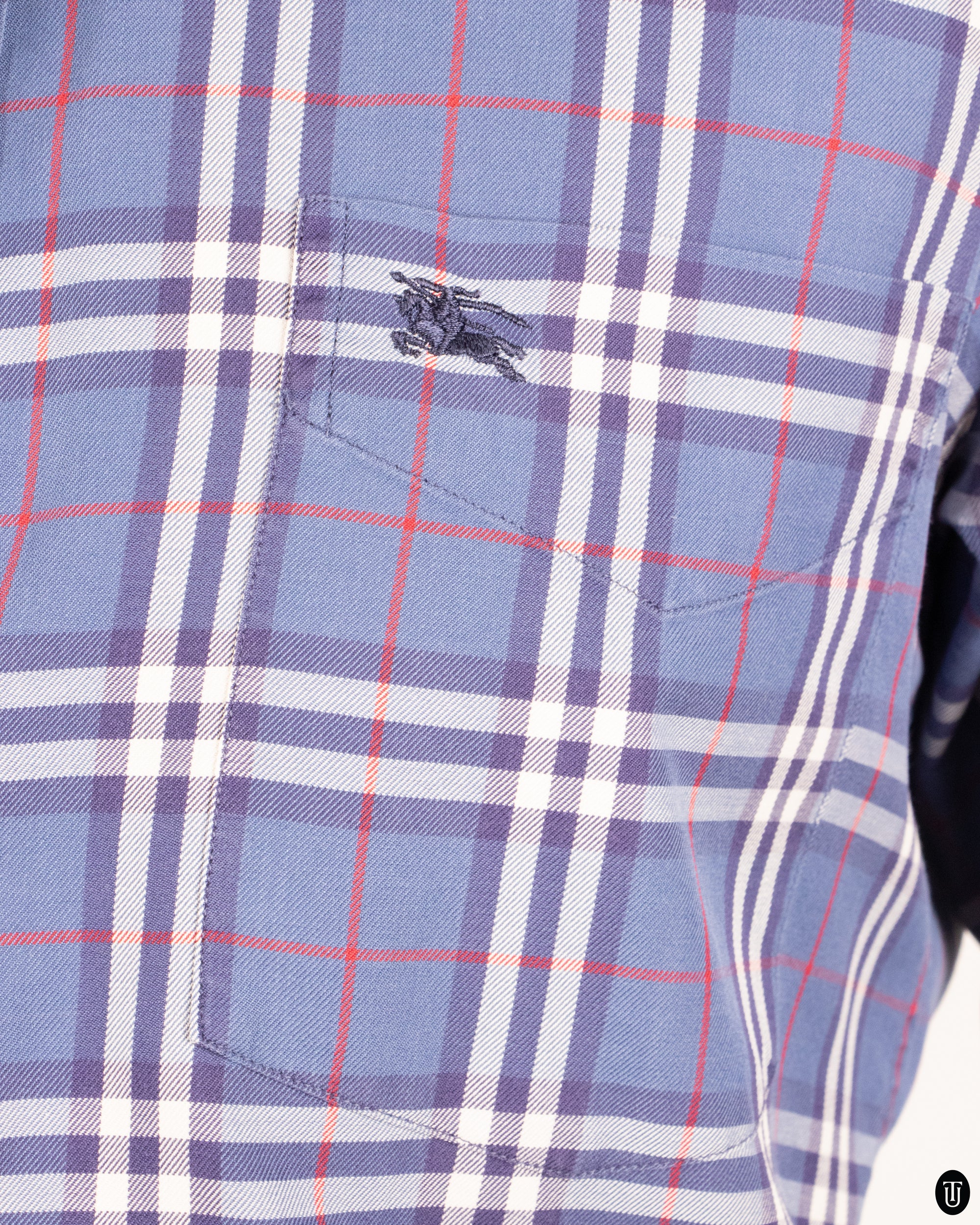 90s Burberry Checkered Cotton Button Down Shirt S