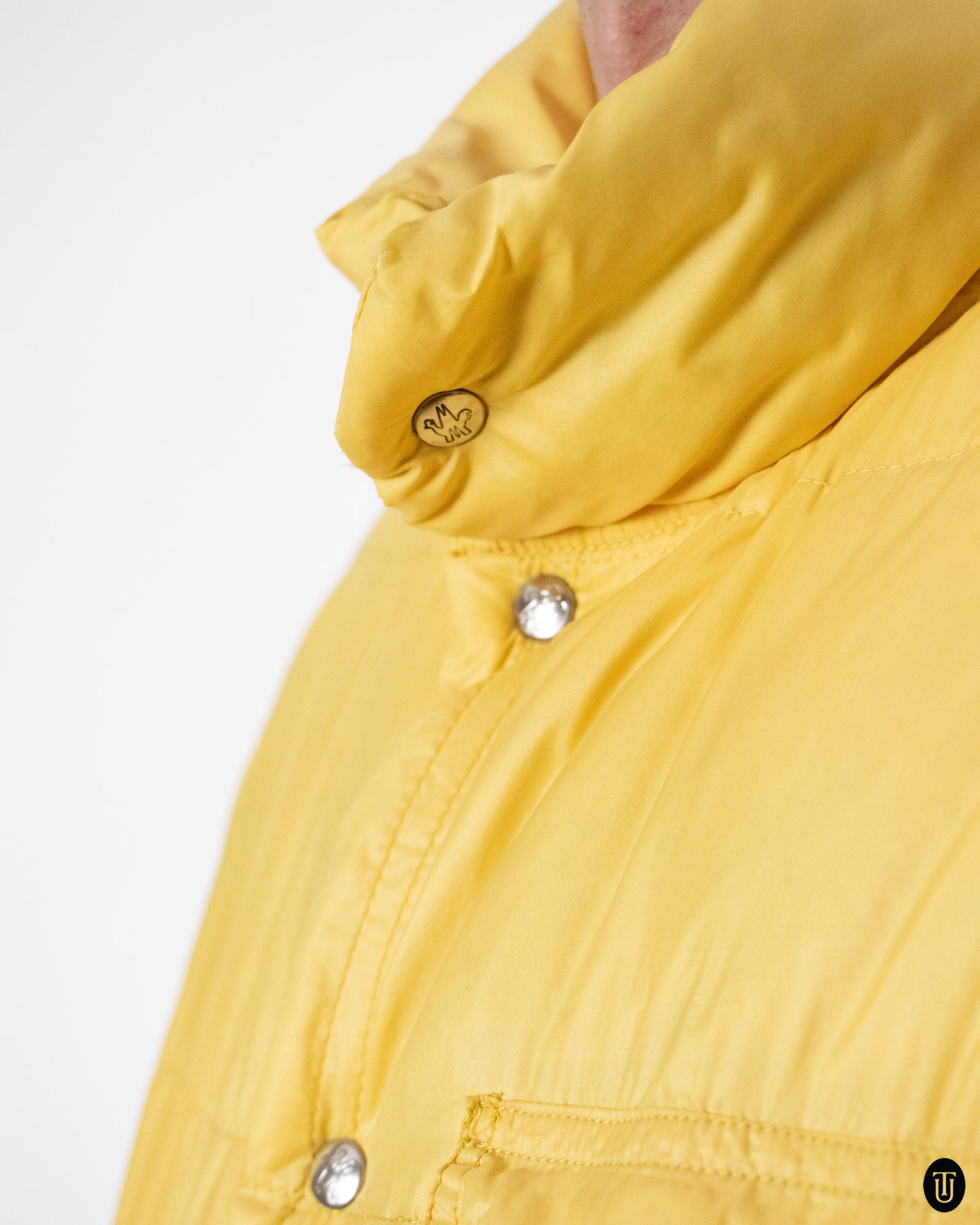 80's Moncler Yellow Puffer Jacket L