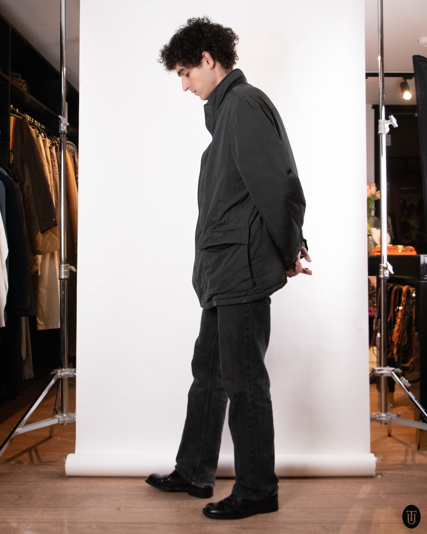 00's Brioni Wool Lined Puffer Jacket XL