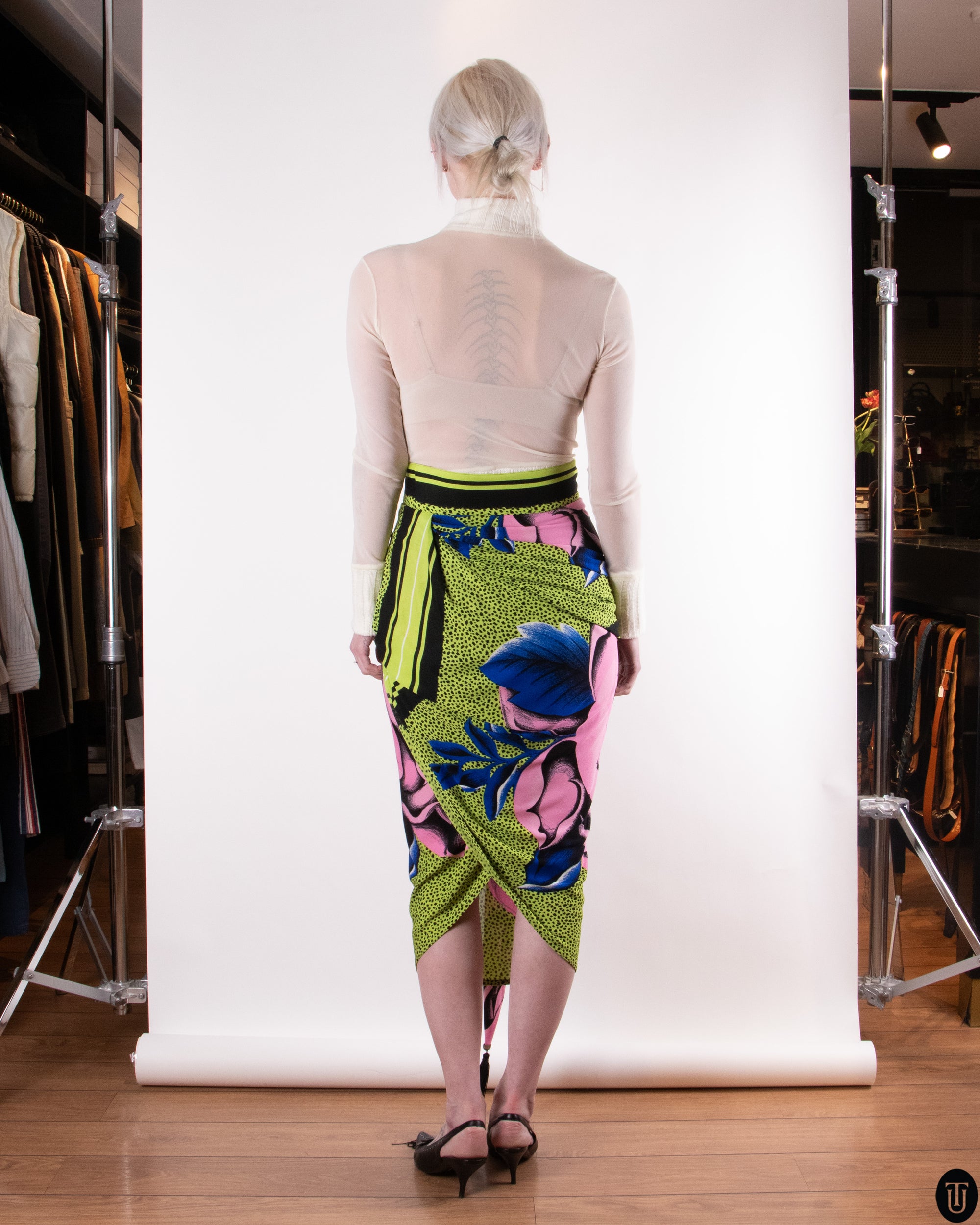 90's Gianni Versace Draped Skirt M