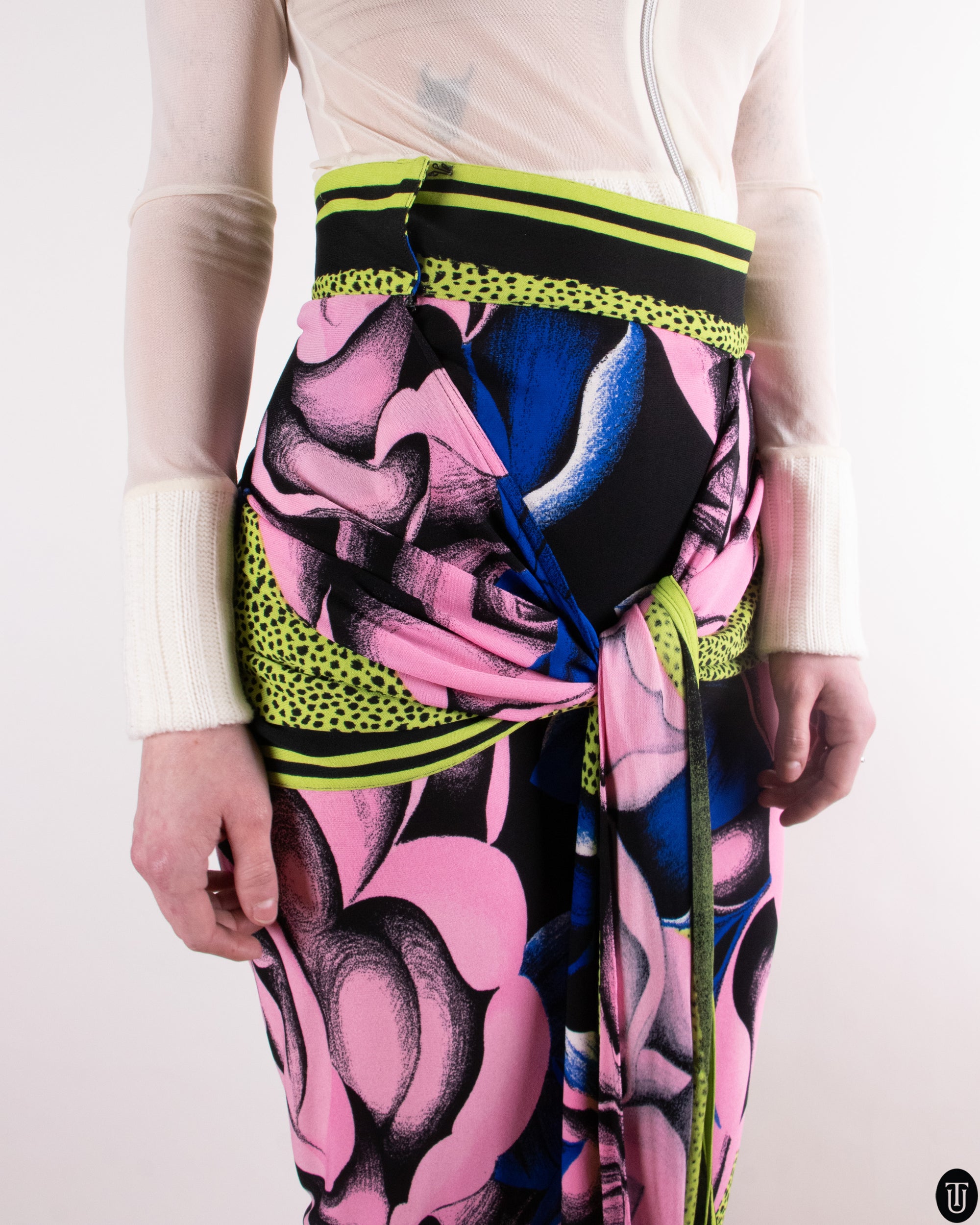 90's Gianni Versace Draped Skirt M