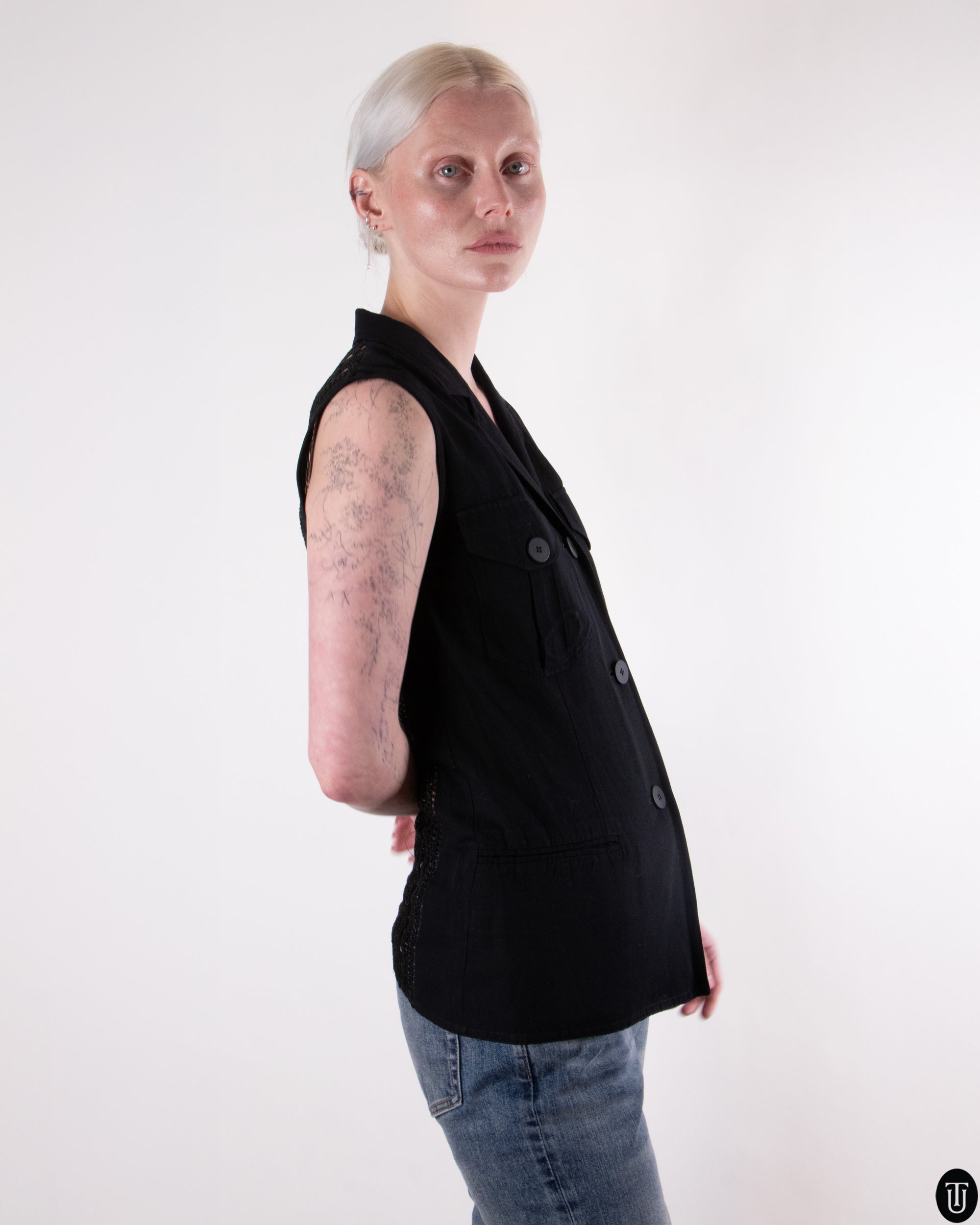 90's Genny Crochet Vest M