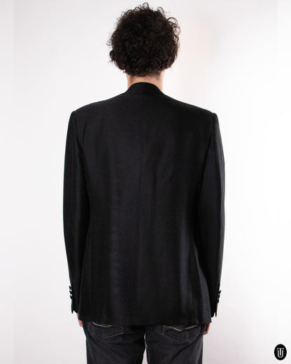 80's Yves Saint Laurent Black Wool Blazer L