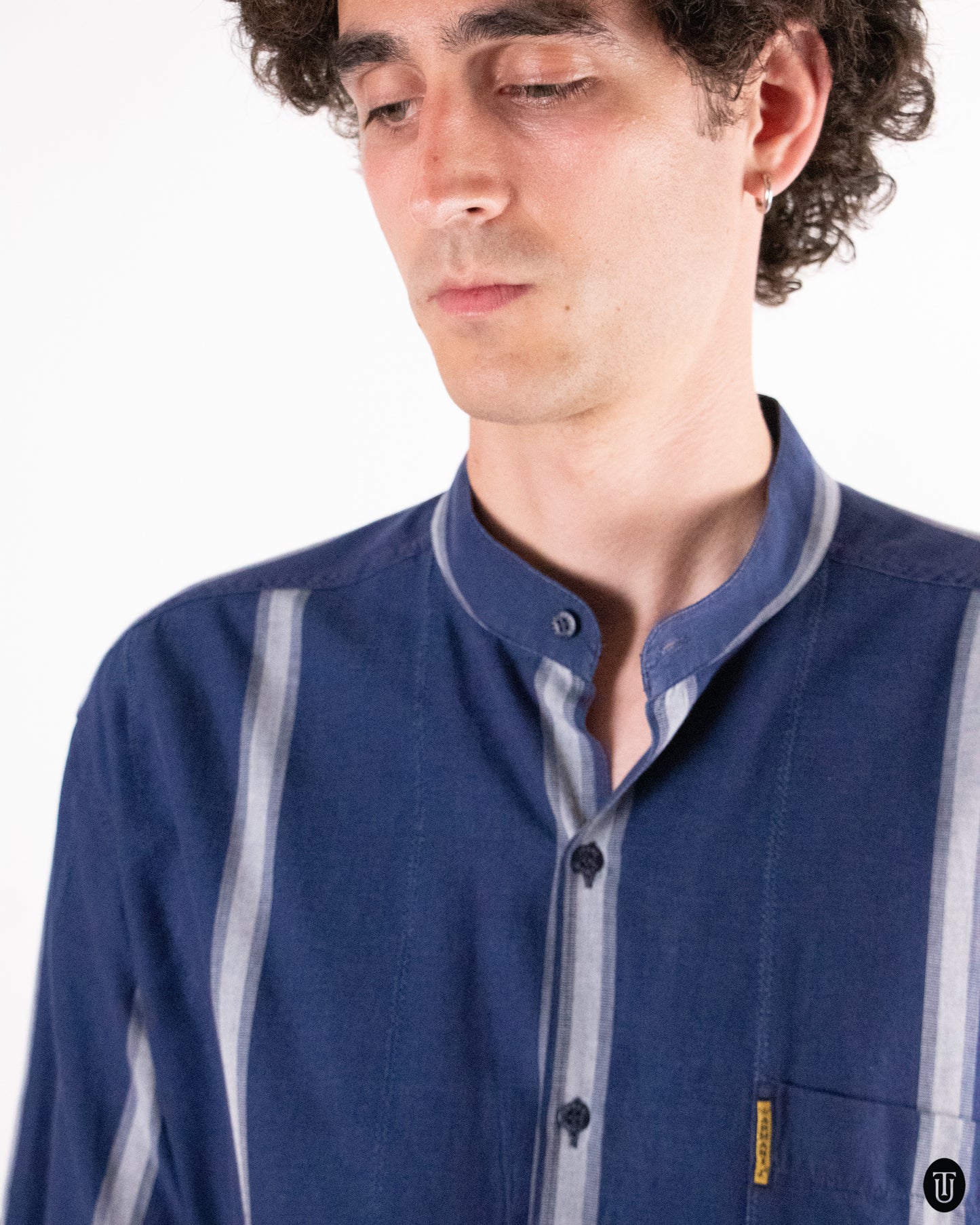 90's Armani "Jeans" Blue Cotton Shirt M