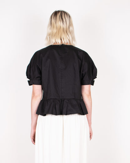 2000s Comme des Garçons Black Cotton Top S